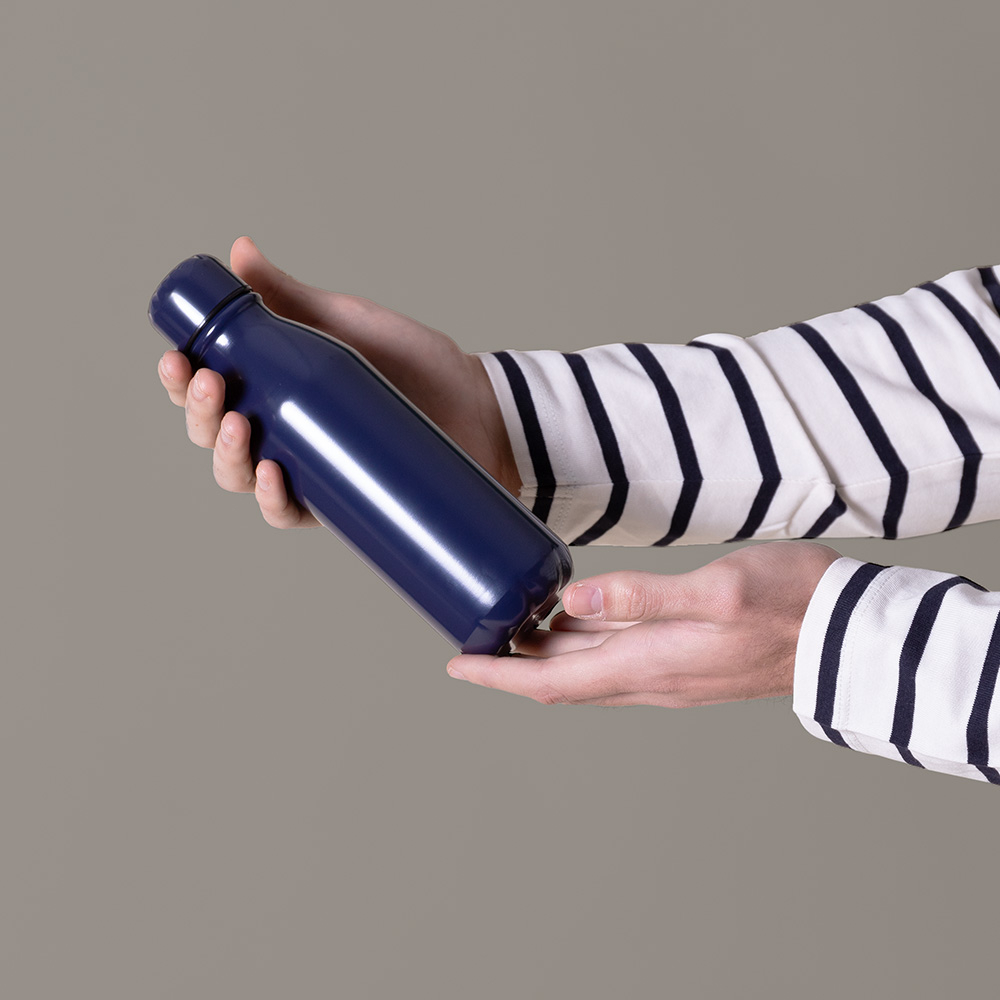 Bouteille promotionnelle 550ml alu recyclé TAMBO Bleu marine